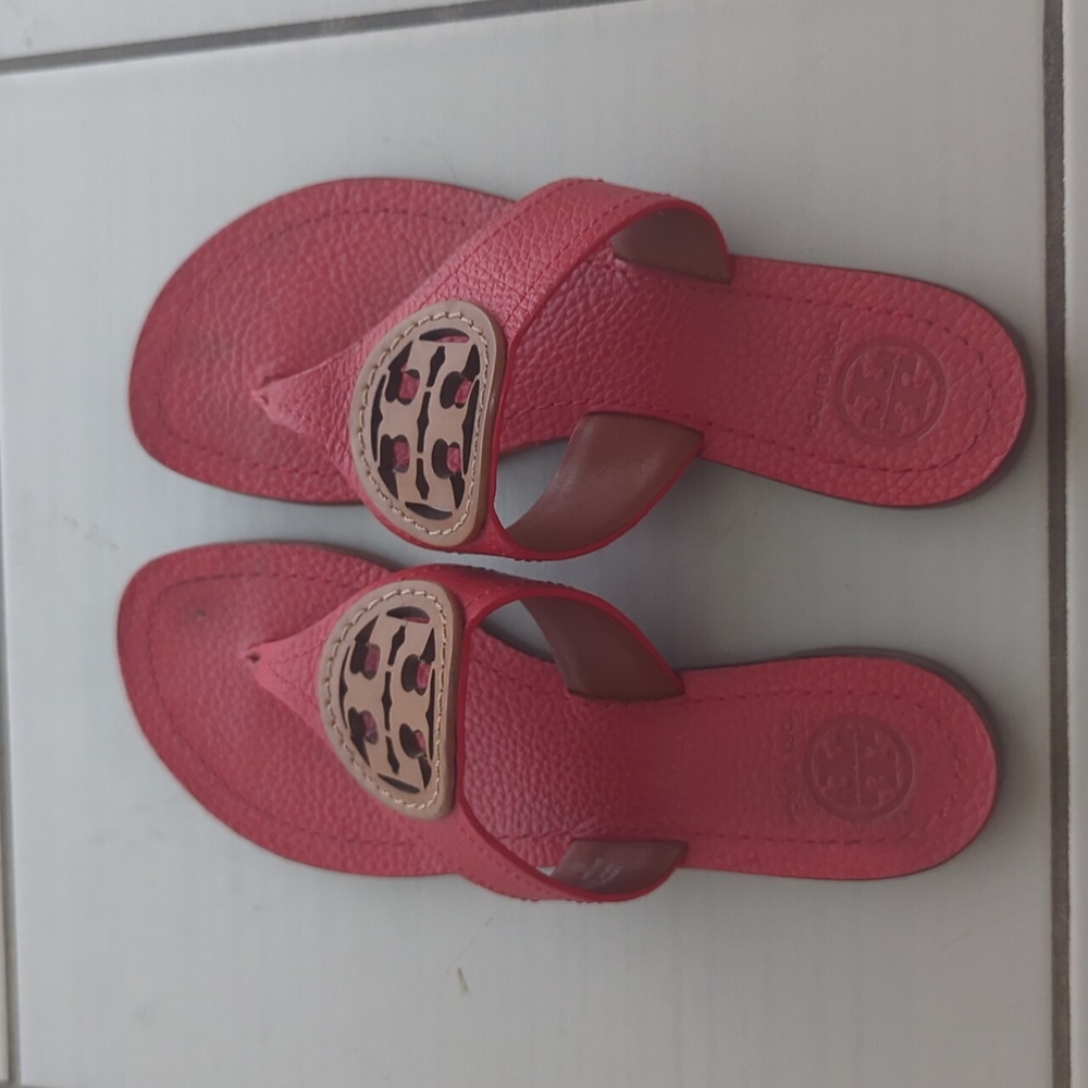 Tory Burch Logo Thong Sandals
